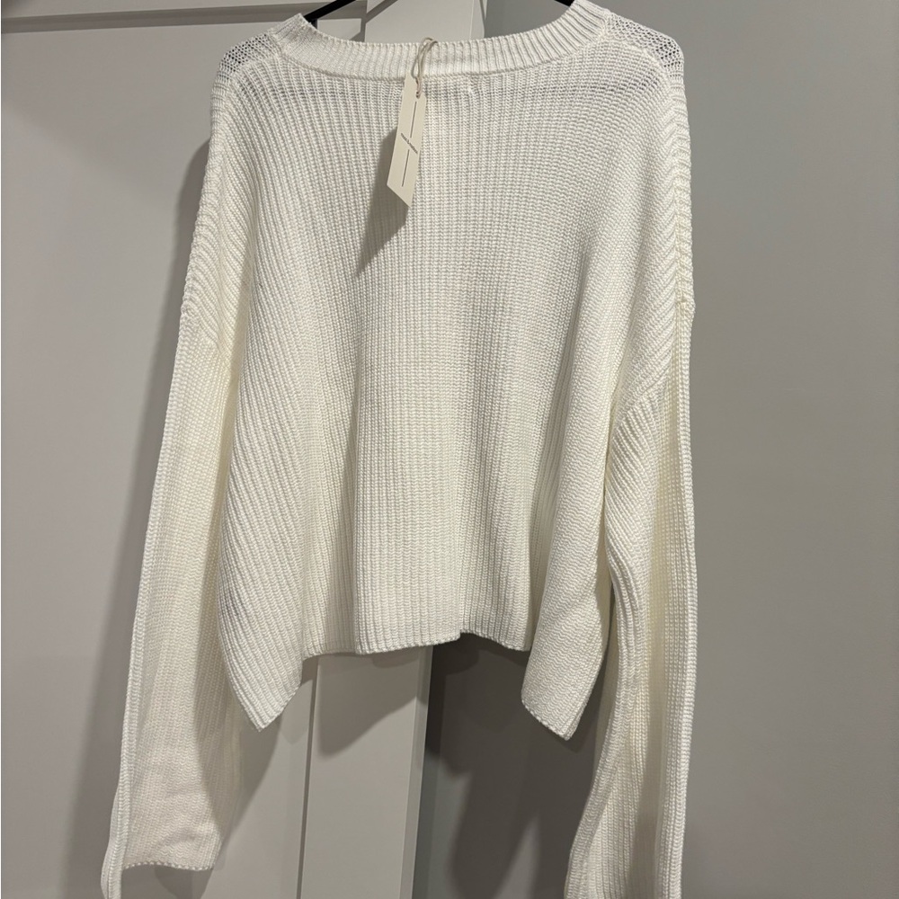 Cozy White Knit Sweater